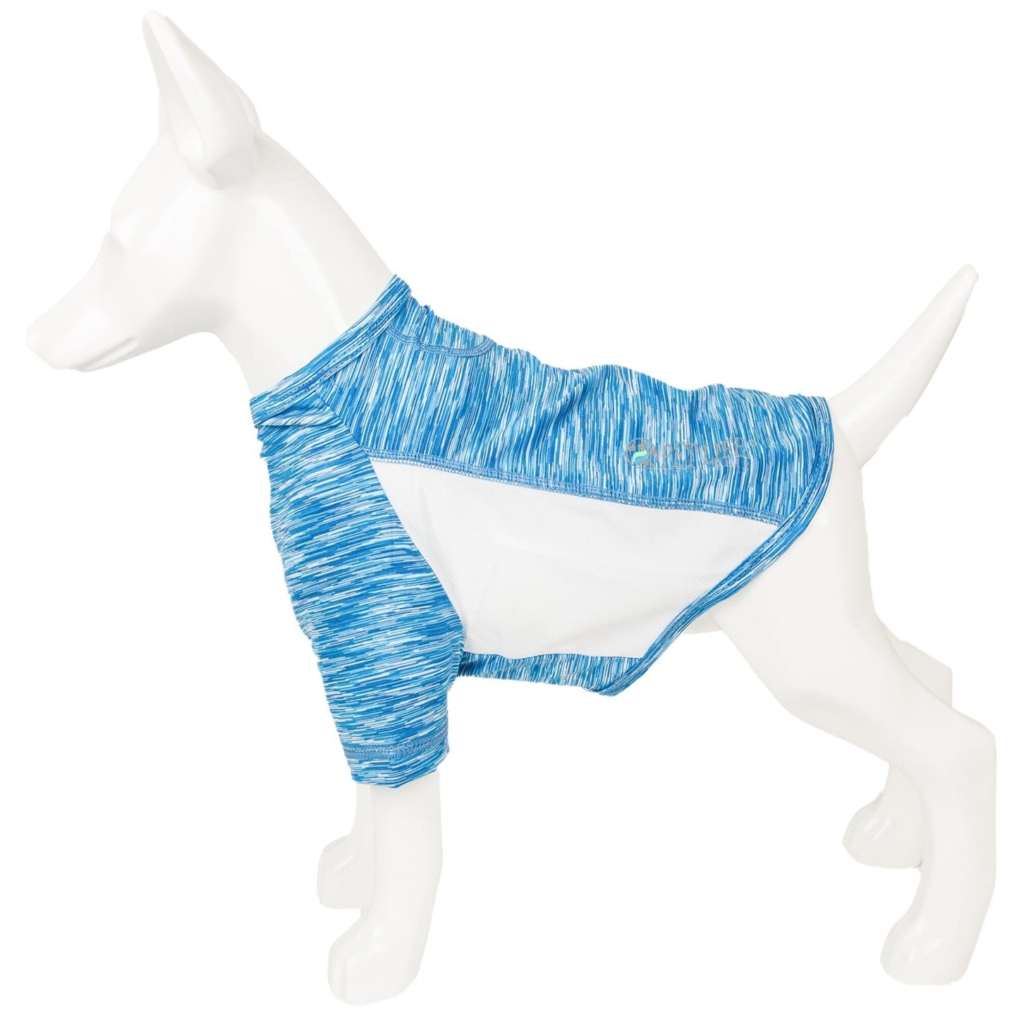 Pet Life ® Active 'Warf Speed' Heathered Ultra-Stretch Yoga Fitness Dog T-Shirt