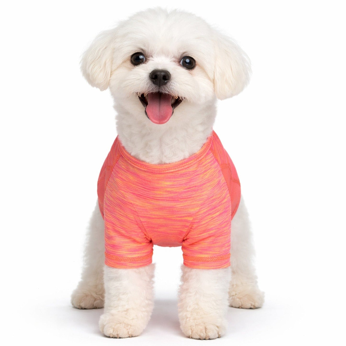 Pet Life ® Active 'Warf Speed' Heathered Ultra-Stretch Yoga Fitness Dog T-Shirt