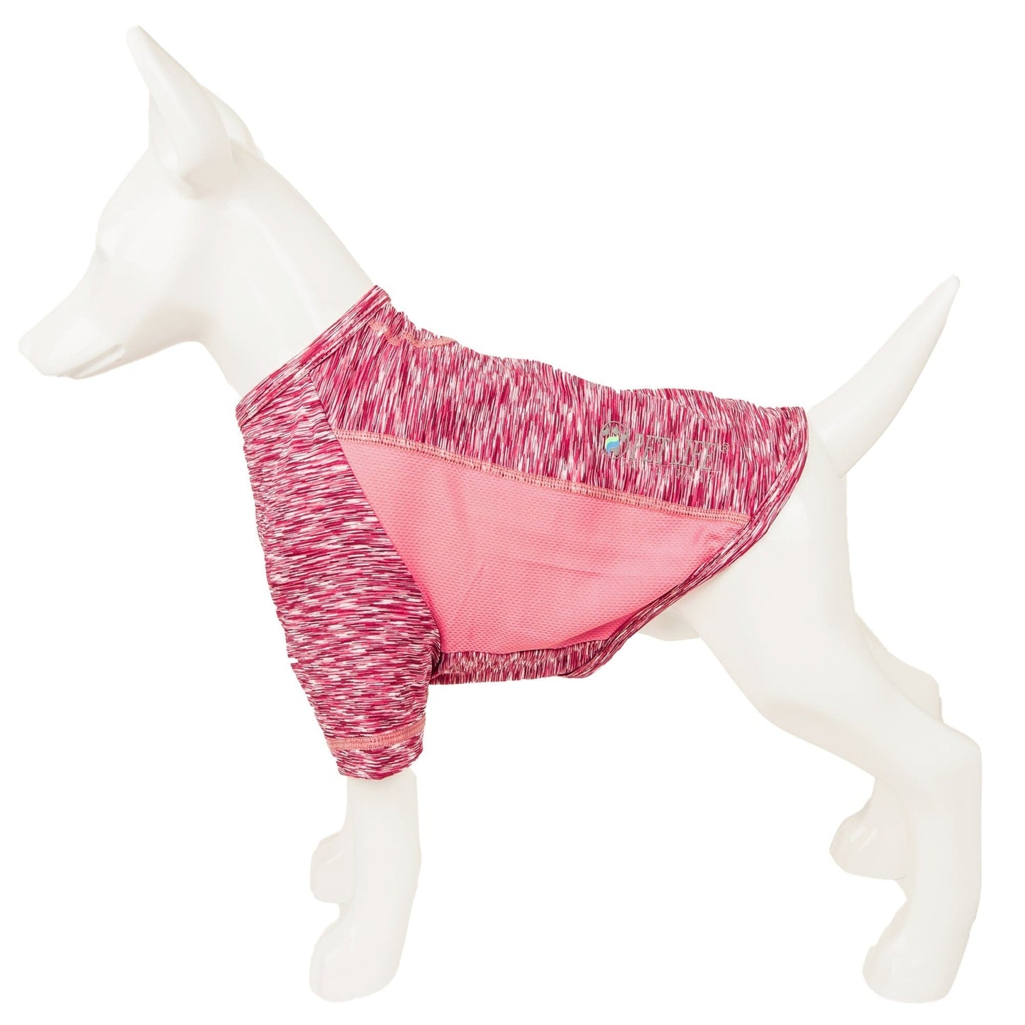 Pet Life ® Active 'Warf Speed' Heathered Ultra-Stretch Yoga Fitness Dog T-Shirt