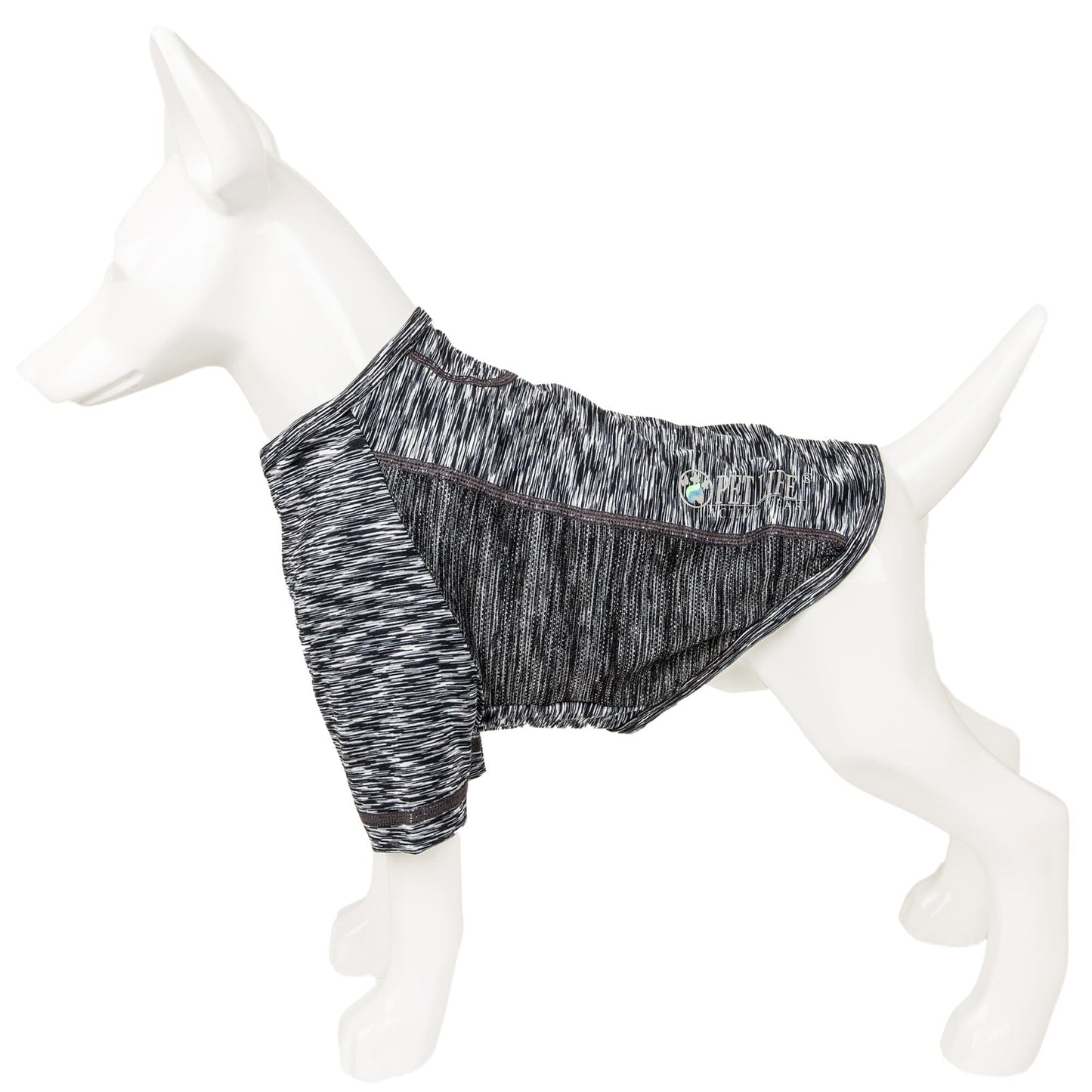 Pet Life ® Active 'Warf Speed' Heathered Ultra-Stretch Yoga Fitness Dog T-Shirt
