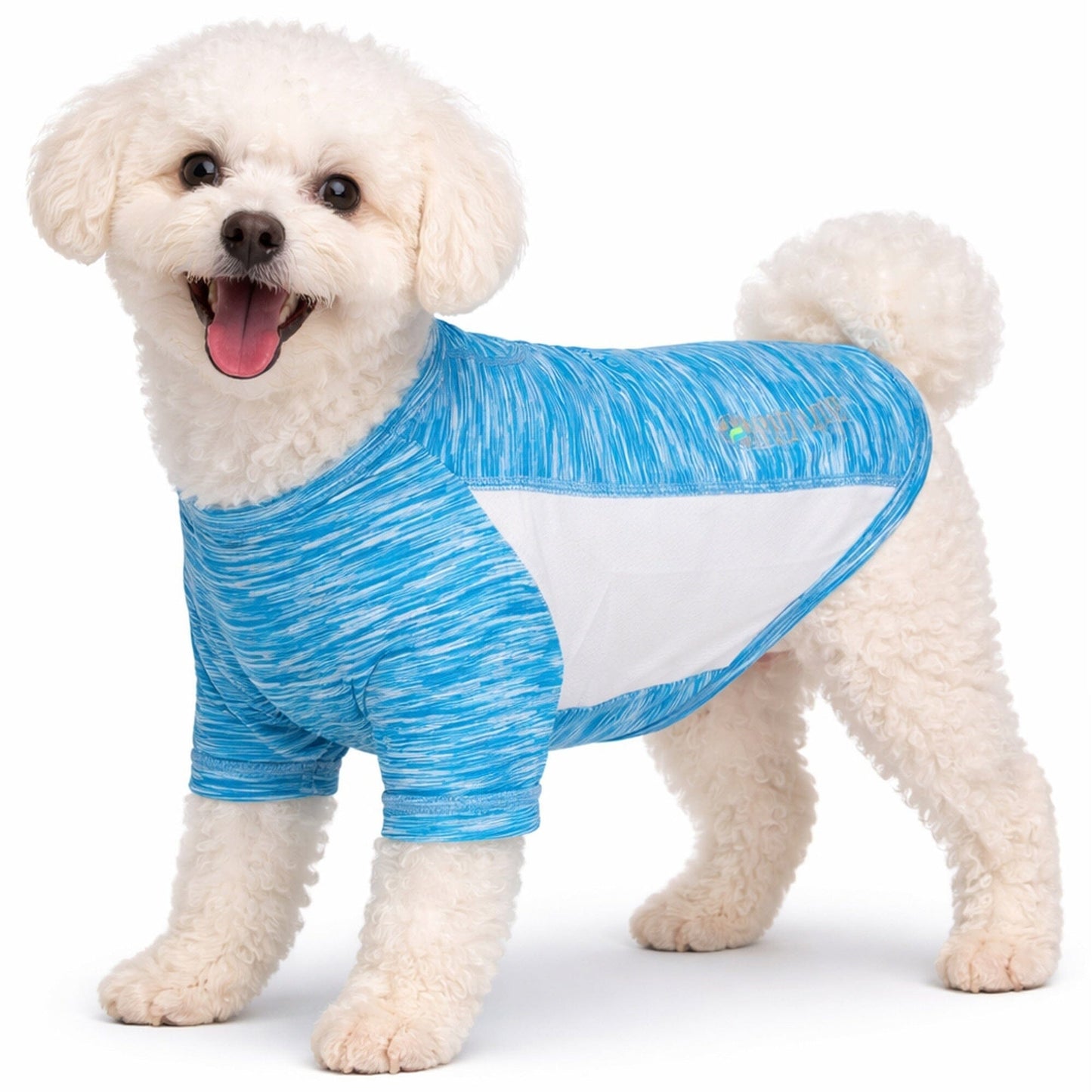 Pet Life ® Active 'Warf Speed' Heathered Ultra-Stretch Yoga Fitness Dog T-Shirt