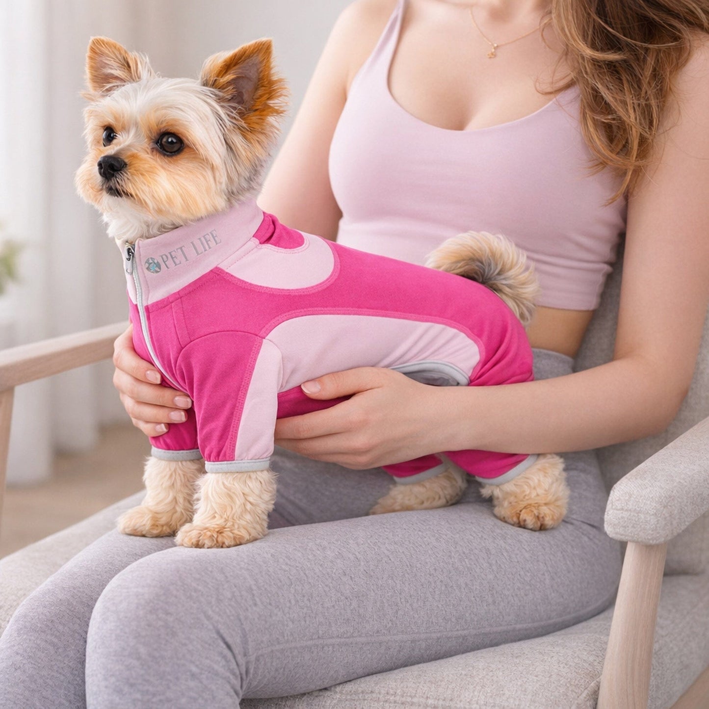 Pet Life ® Active 'Warm-Pup' Stretchy and Quick-Drying Fitness Dog Yoga Warm-Up Tracksuit