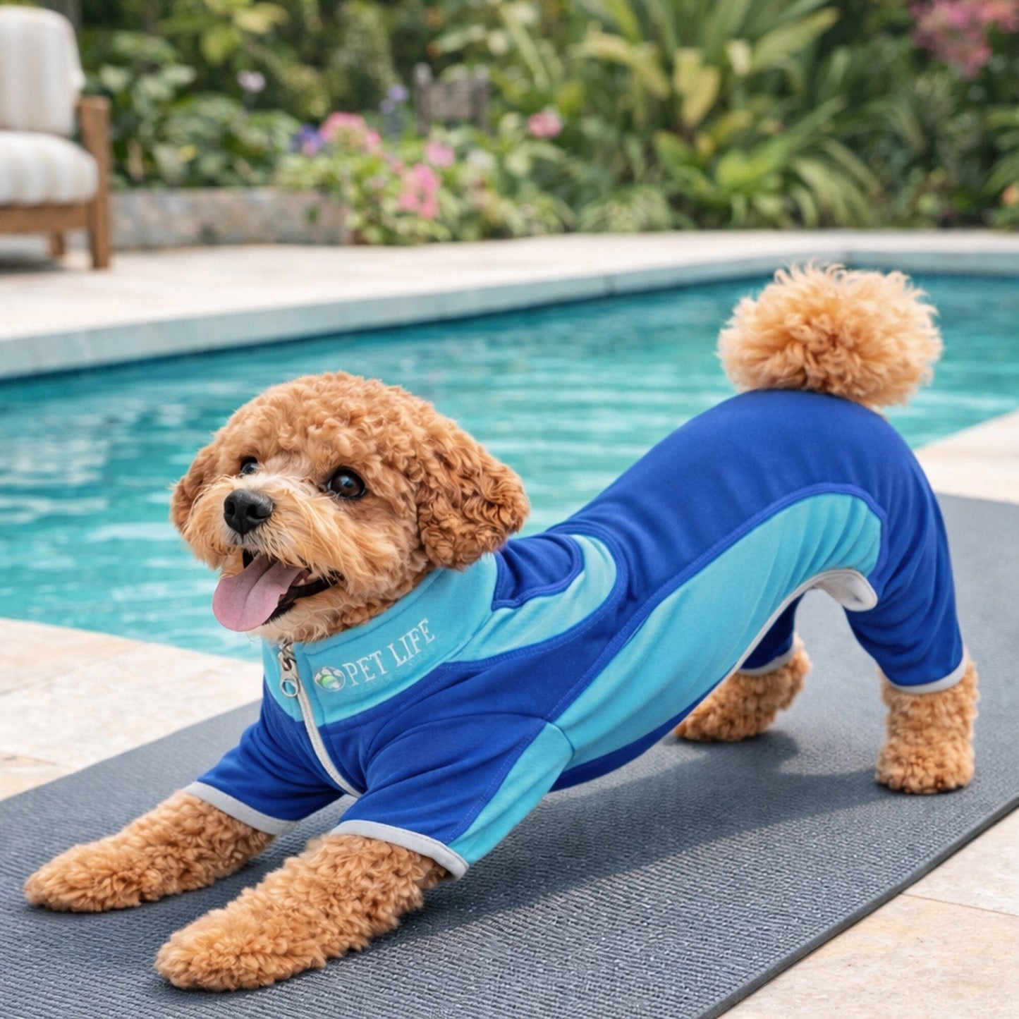 Pet Life ® Active 'Warm-Pup' Stretchy and Quick-Drying Fitness Dog Yoga Warm-Up Tracksuit