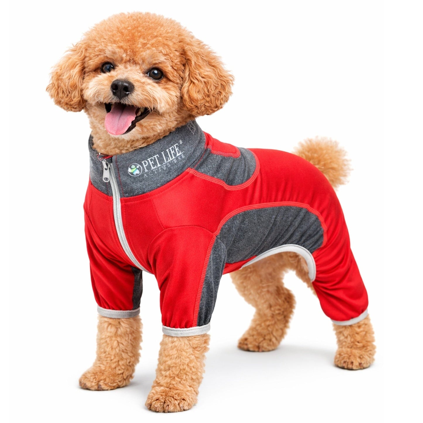 Pet Life ® Active 'Warm-Pup' Stretchy and Quick-Drying Fitness Dog Yoga Warm-Up Tracksuit