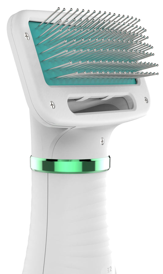 Pet Life ® 'Aero-Groom' 2-in-1 Electronic Pet Dryer and Pin Brush - Detail Angle 2 | Majestic Pet Kingdom