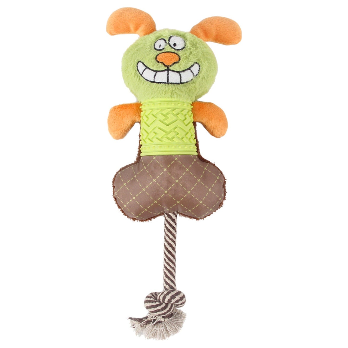 Pet Life ® 'All-in-Fun' Nylon and Rope Squeaking Rubber Rope and Plush Dog Toy