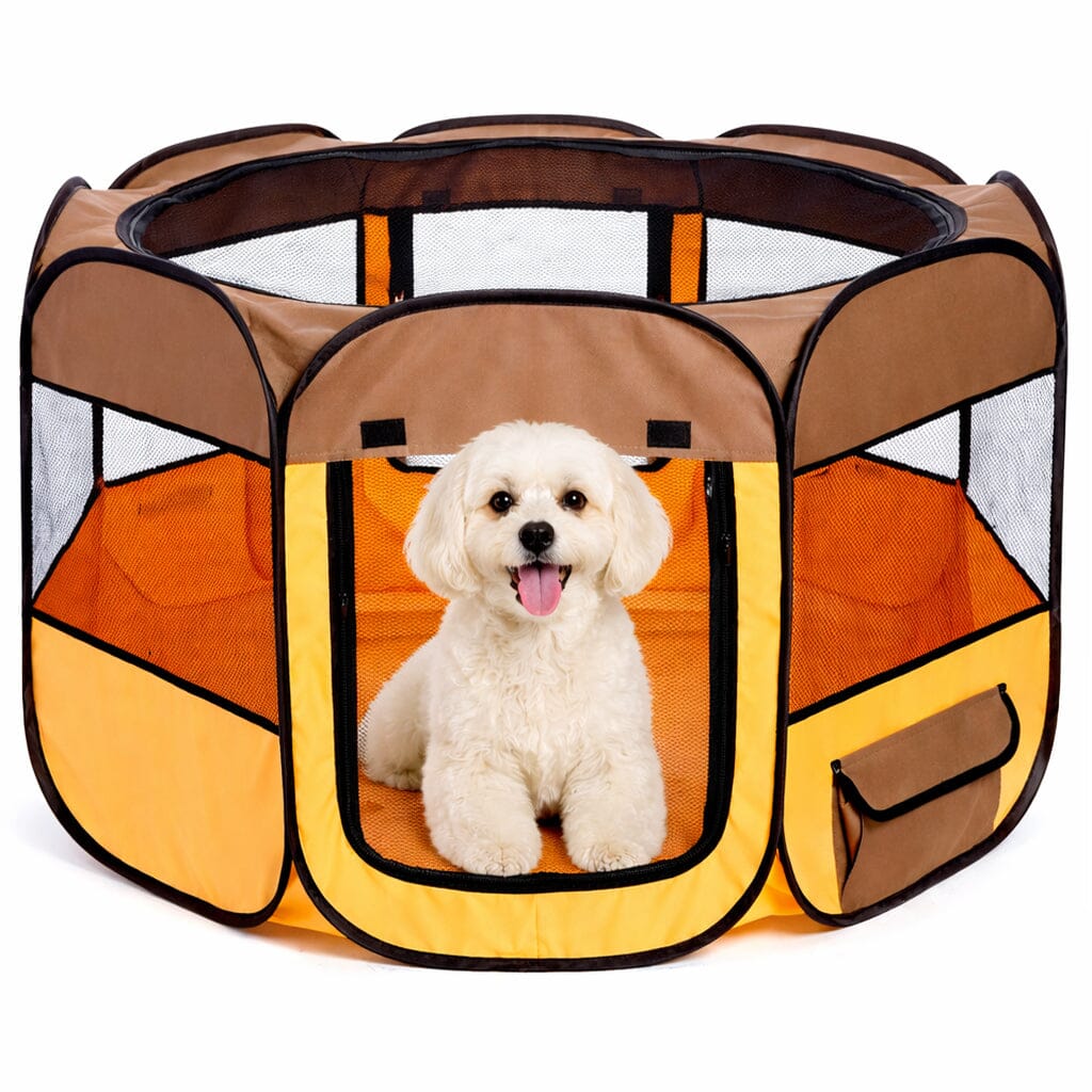 Pet Life ® 'All-Terrain' Lightweight Easy Folding Wire-Framed Collapsible Travel Pet Dog Playpen crate