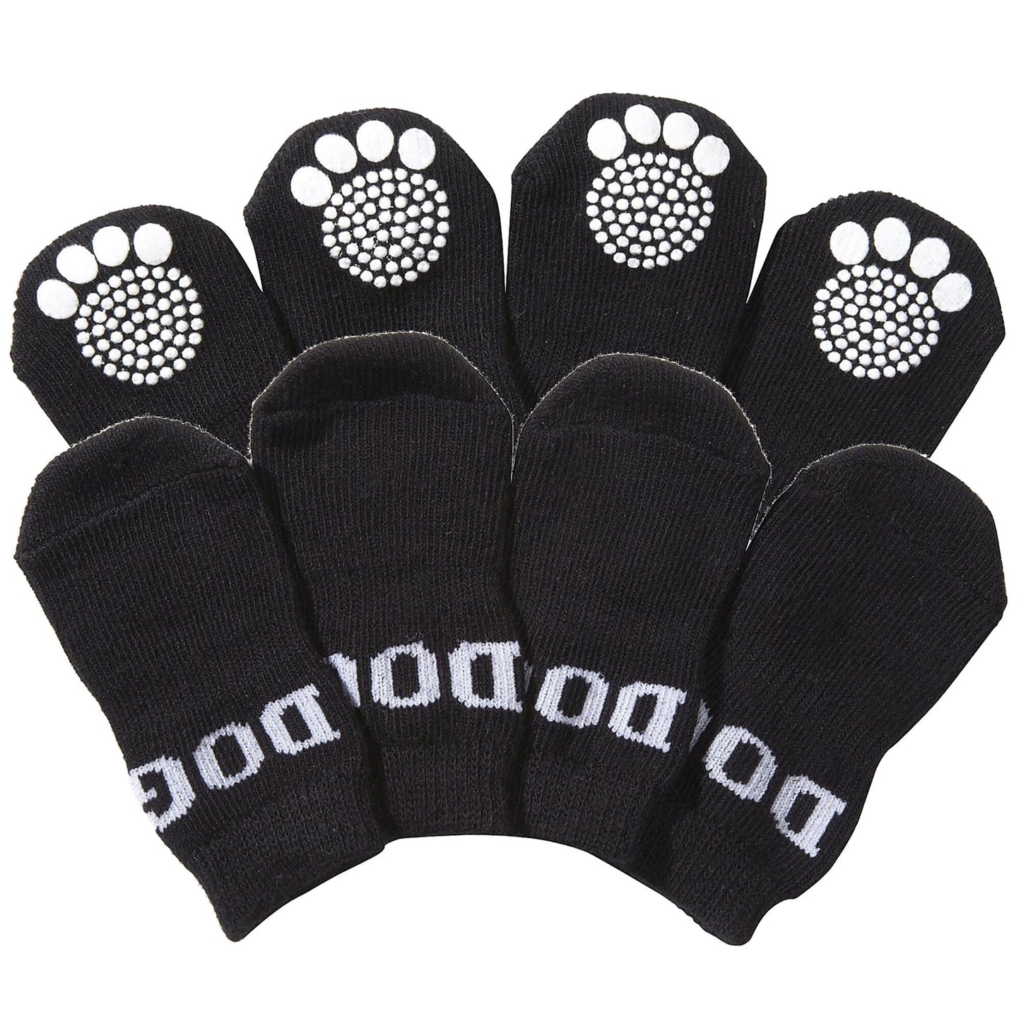 Pet Life ® Anti-Slip Rubberized Gripped Breathable Stretch Pet Dog Socks - Set of 4