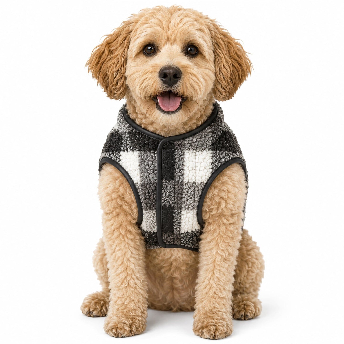 Pet Life ®  'Black Boxer' Classical Fashion Insulated Plaid Dog Coat