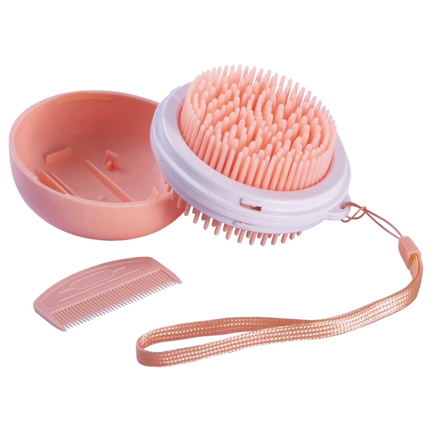 Pet Life ® 'Bravel' 3-in-1 Travel Pocketed Dual Grooming Brush and Pet Comb