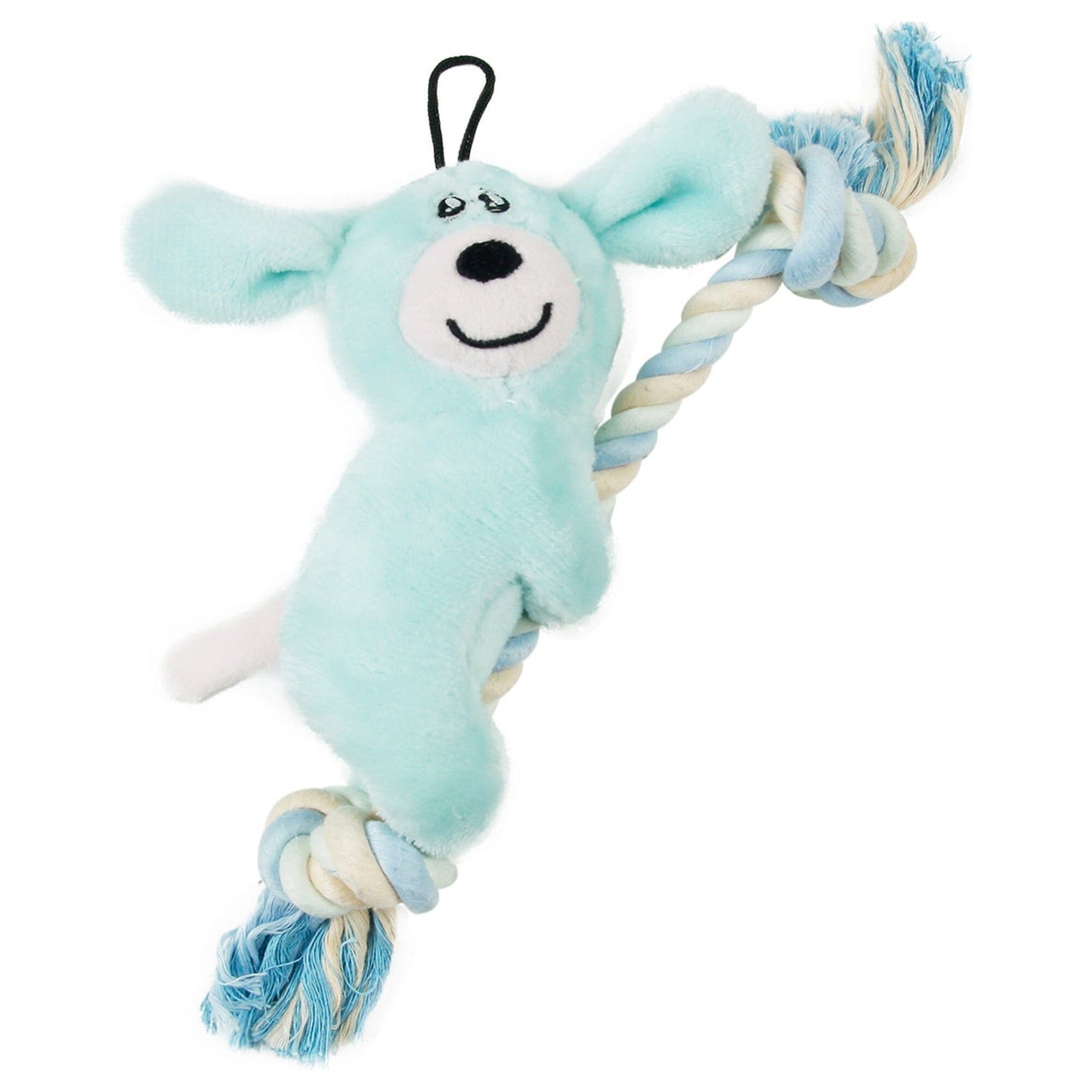 Pet Life ® 'Broom-Lick' Plush and Jute Rope Squeaking Newborn Cat and Dog Toy