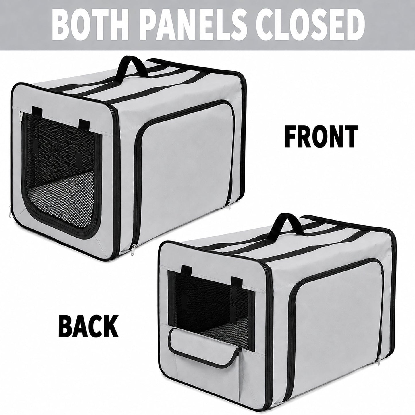 Pet Life ® 'Capacious' Dual-Sided Expandable Spacious Wire Folding Collapsible Lightweight Pet Dog Crate Carrier House