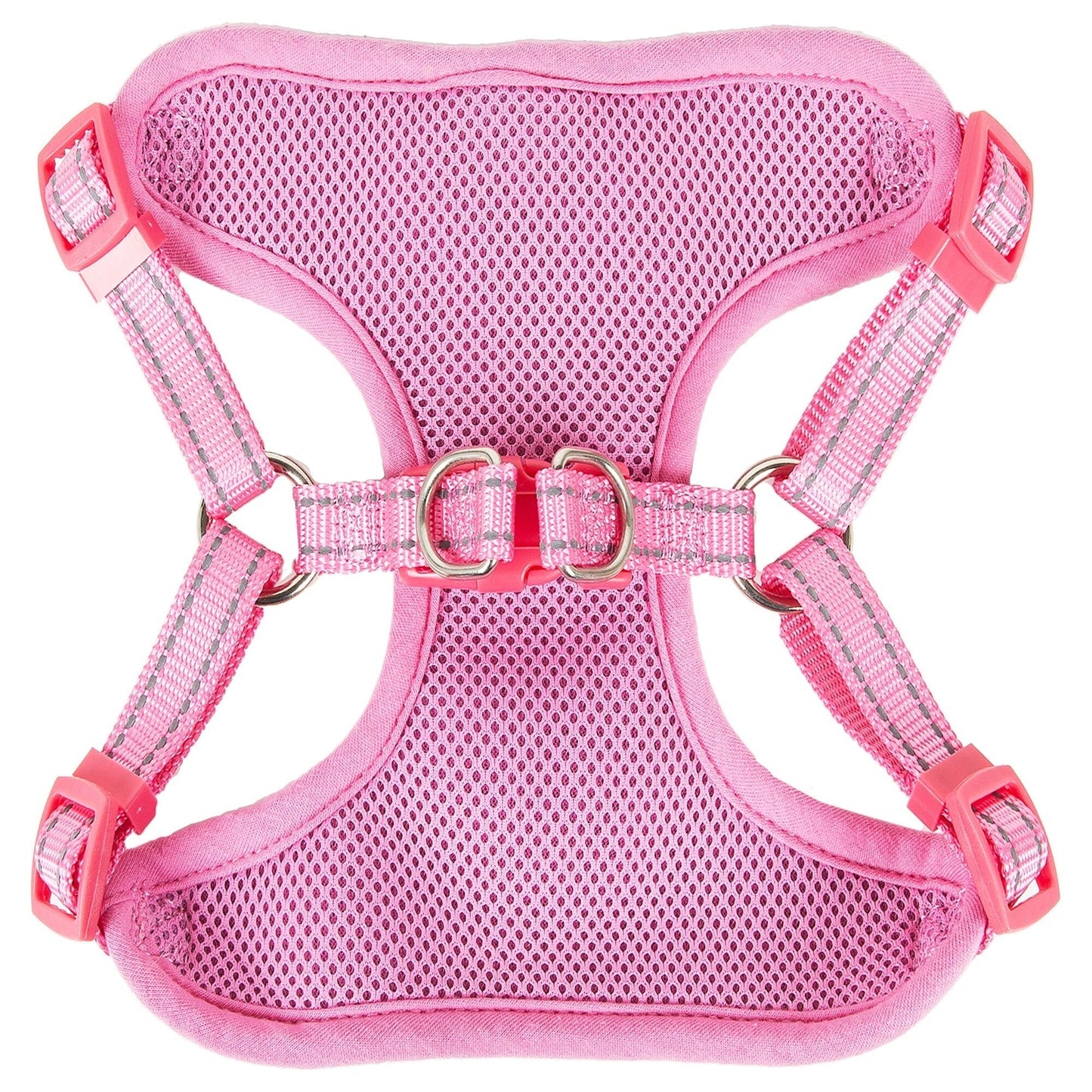 Pet Life ®  'Chichi Shaggy' Mesh Reversed Adjustable Fashion Dog Harness W/ Shaggy Neck Tie
