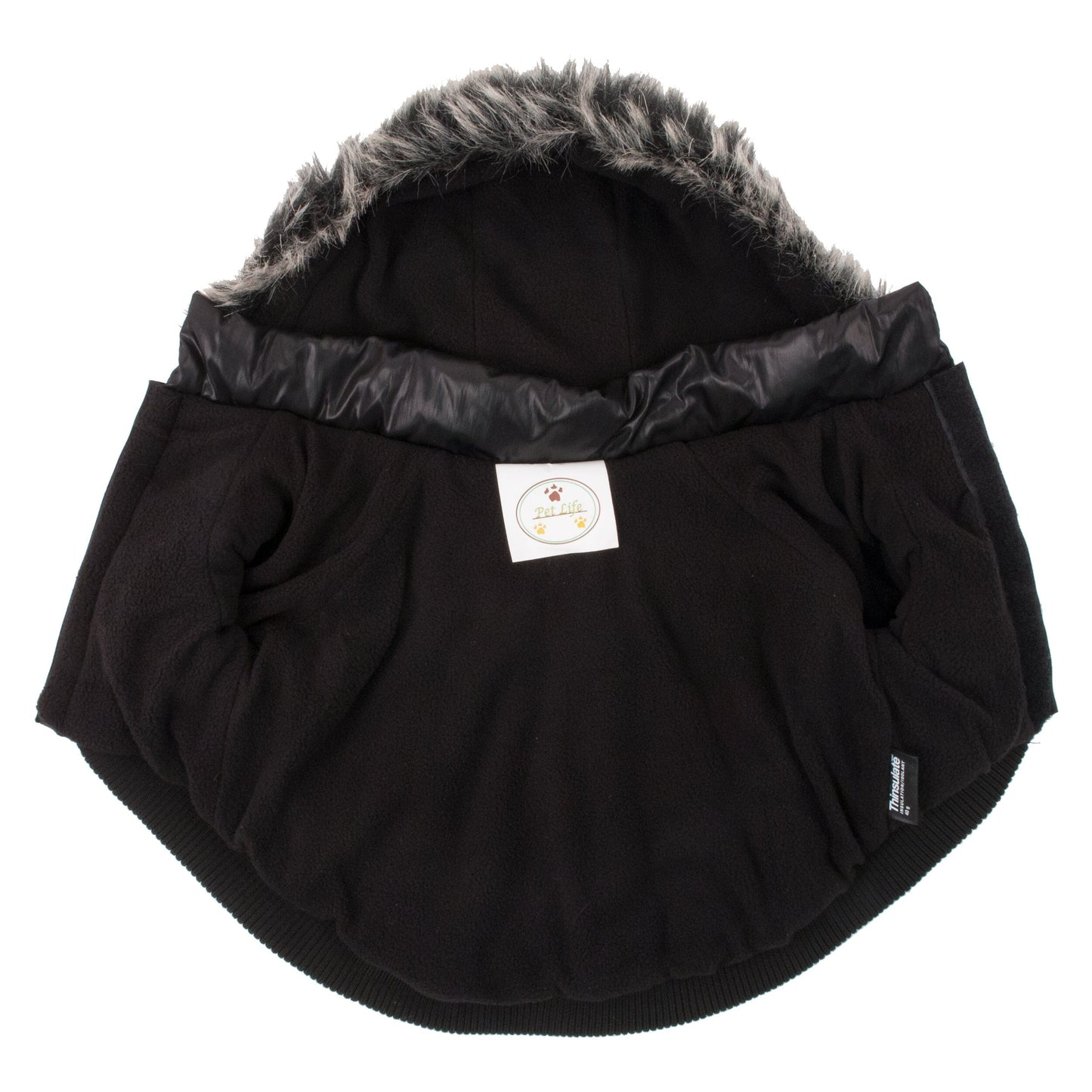 Pet Life ® Classic Metallic Fashion 3M Insulated Dog Coat Parka  w/ Removable Hood