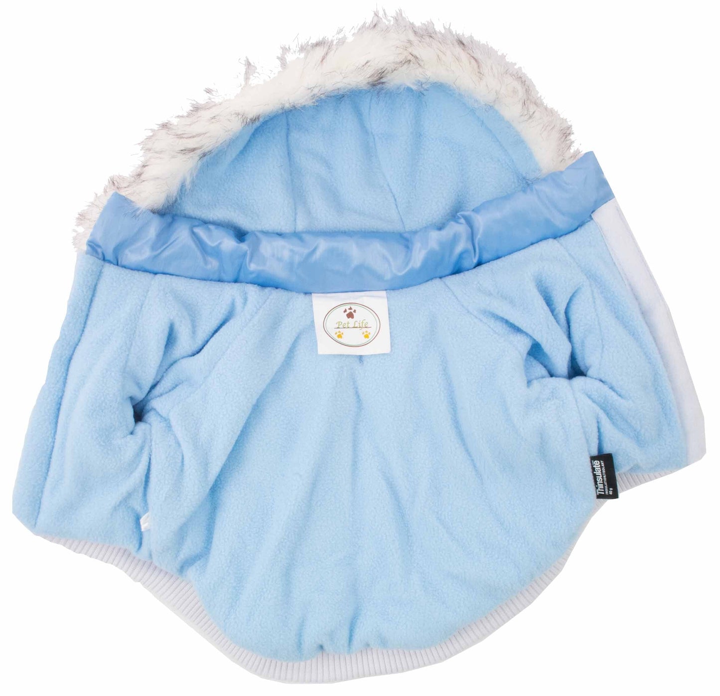Pet Life ® Classic Metallic Fashion 3M Insulated Dog Coat Parka  w/ Removable Hood