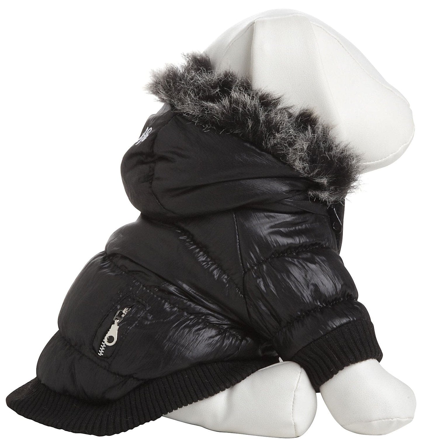 Pet Life ® Classic Metallic Fashion 3M Insulated Dog Coat Parka  w/ Removable Hood