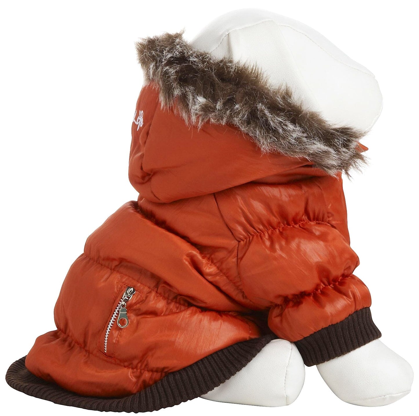 Pet Life ® Classic Metallic Fashion 3M Insulated Dog Coat Parka  w/ Removable Hood