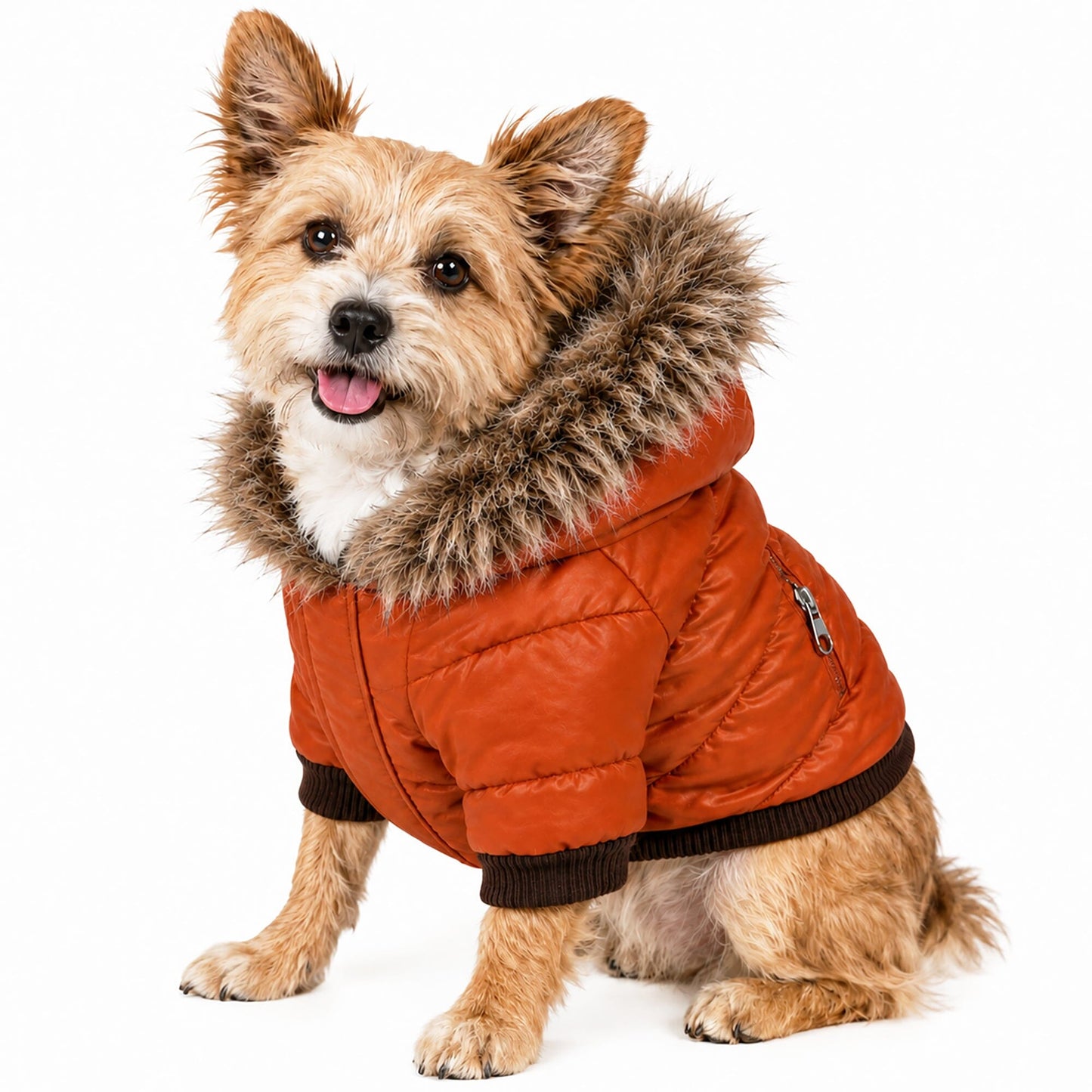 Pet Life ® Classic Metallic Fashion 3M Insulated Dog Coat Parka  w/ Removable Hood