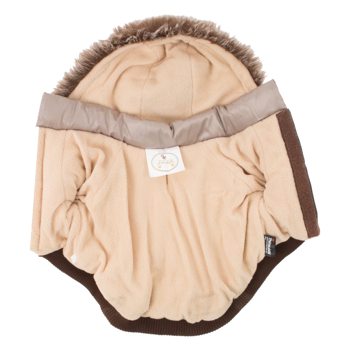 Pet Life ® Classic Metallic Fashion 3M Insulated Dog Coat Parka  w/ Removable Hood