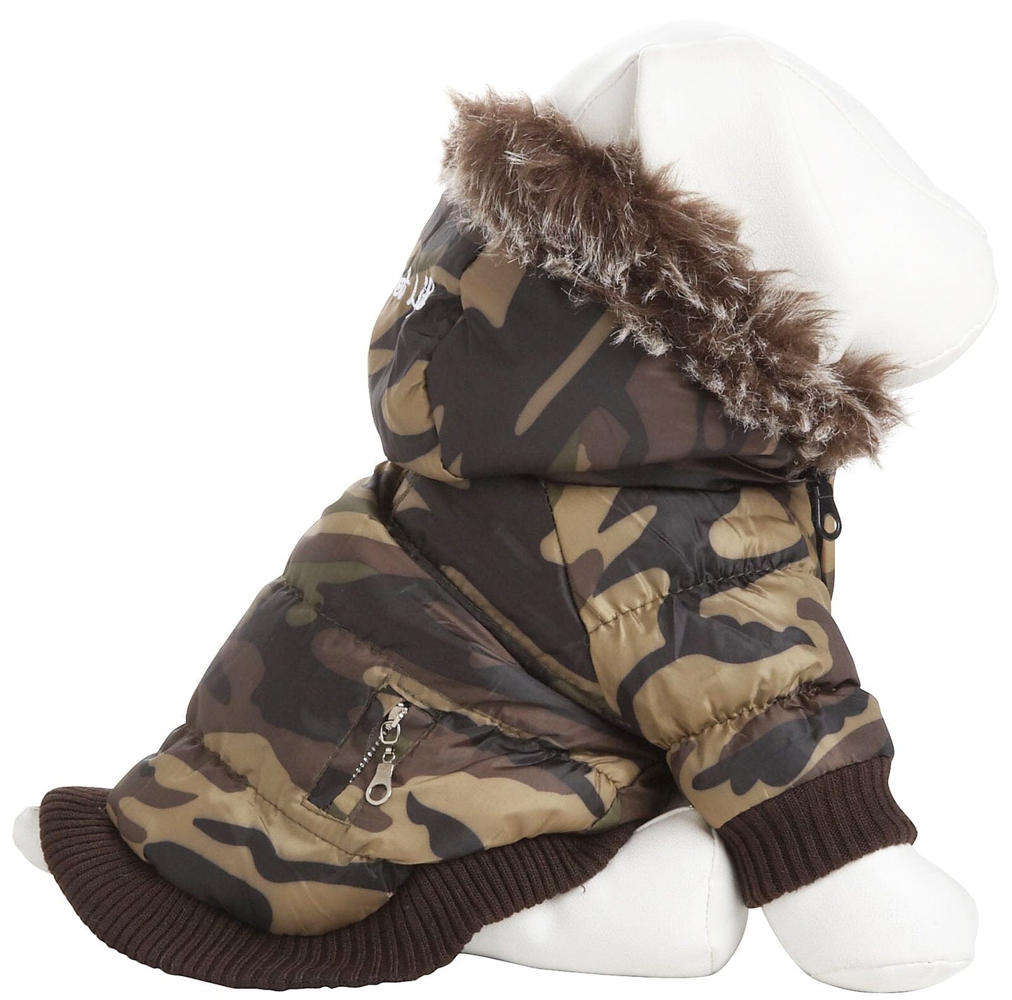 Pet Life ® Classic Metallic Fashion 3M Insulated Dog Coat Parka  w/ Removable Hood