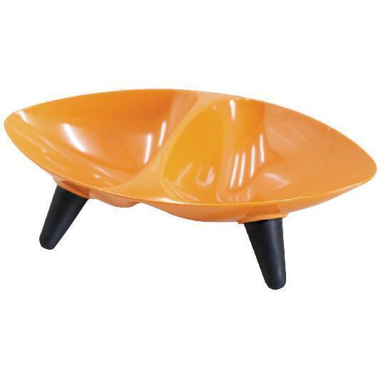 Pet Life ® 'Couture Sculptured' Dishwasher Safe Melamine Food and Water Double Pet Bowl