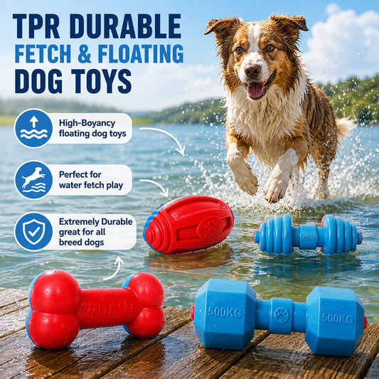 Dog Chew Toy Denta-Bone TPR Durable Waterproof Floating Bone