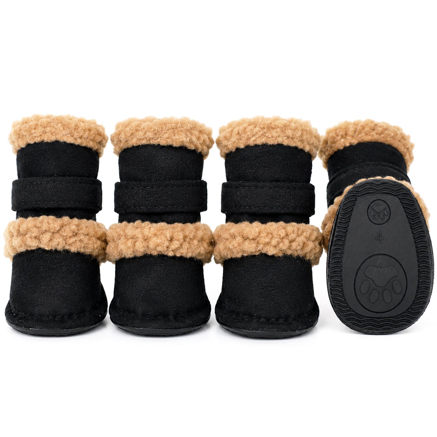 Pet Life ® 'Duggz' 3M Insulated Winter Fashion Dog Shoes Booties - Set of 4