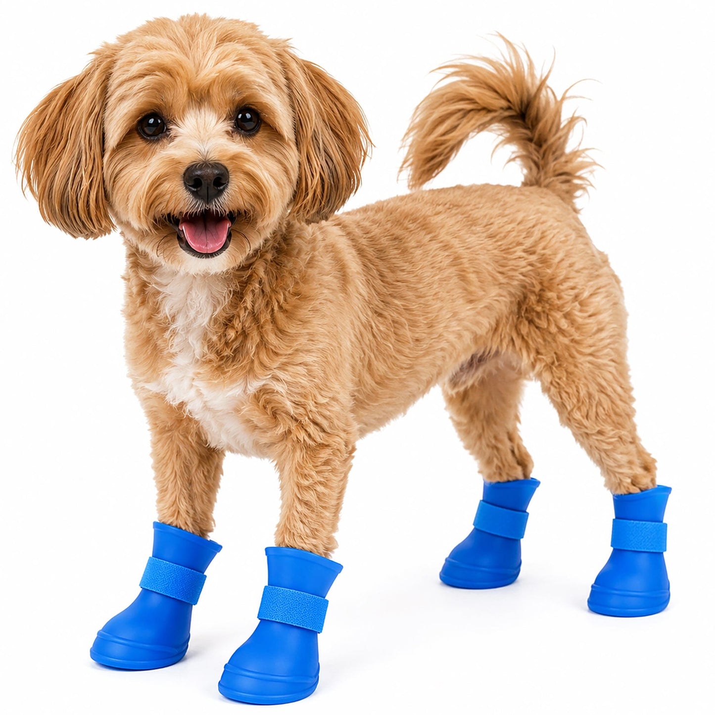 Pet Life ® Elastic Protective Multi-Usage All-Terrain Rubberized Dog Shoes - Set of 4