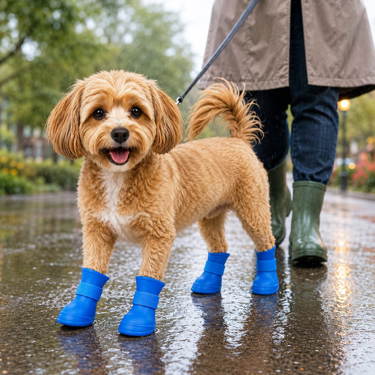 Pet Life ® Elastic Protective Multi-Usage All-Terrain Rubberized Dog Shoes - Set of 4
