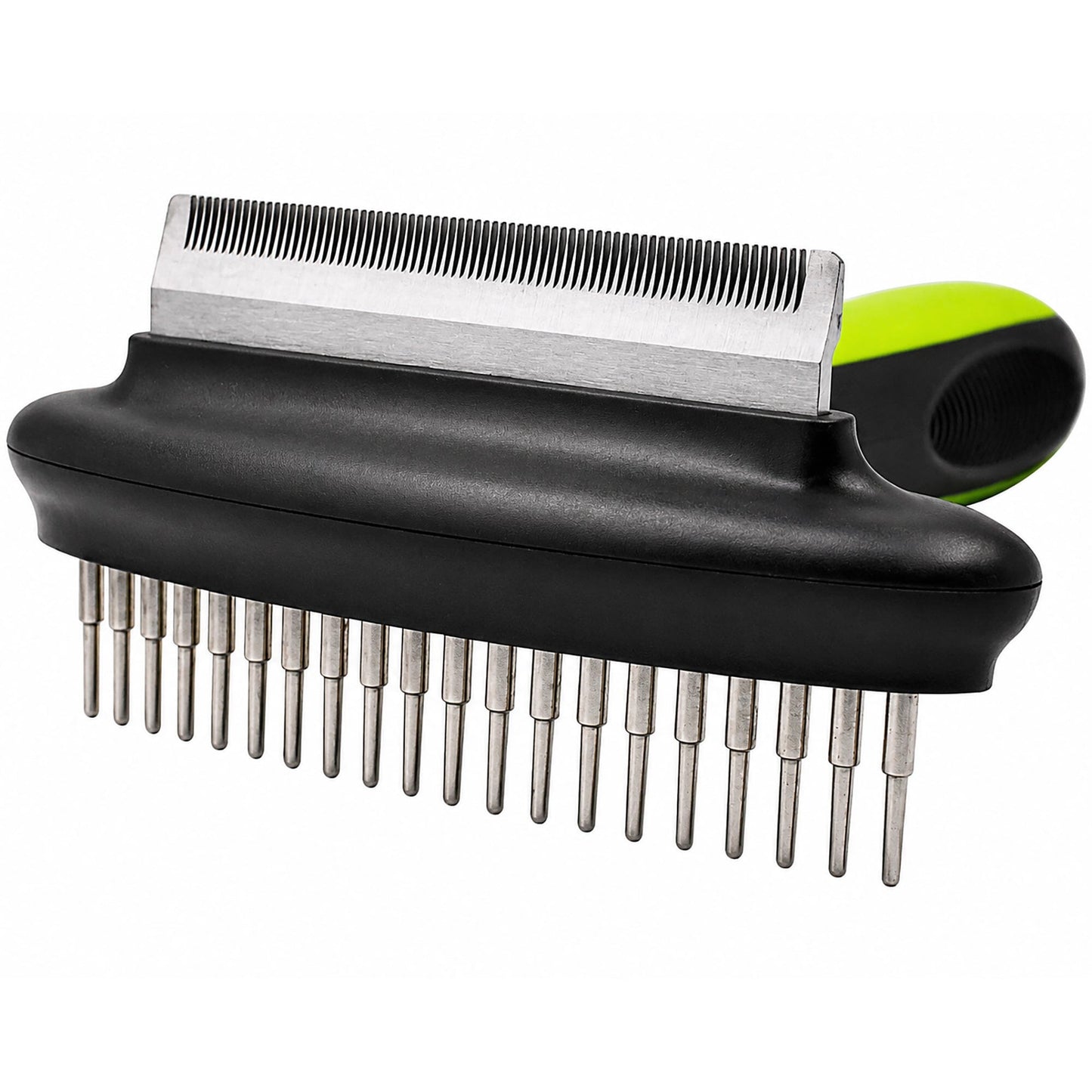 Pet Life ® Flex Series 2-in-1 Dual-Sided Grooming Undercoat Pet Rake and Deshedder