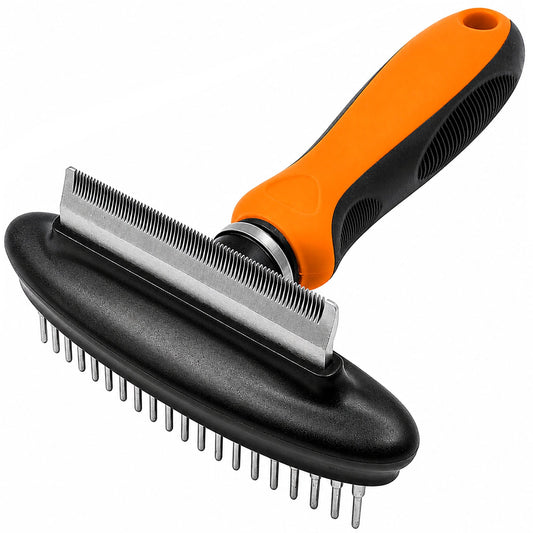 Flex Series 2-in-1 Dual-Sided Grooming Undercoat Pet Rake and Deshedder