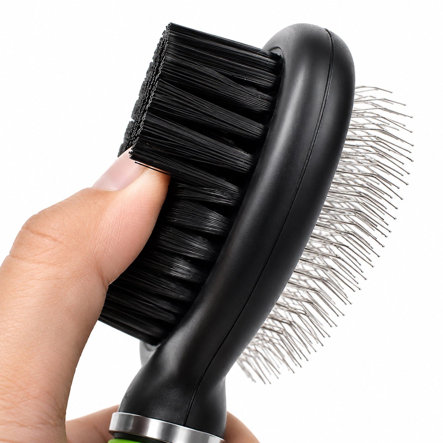 Pet Life ® Flex Series 2-in-1 Dual-Sided Slicker and Bristle Grooming Pet Brush
