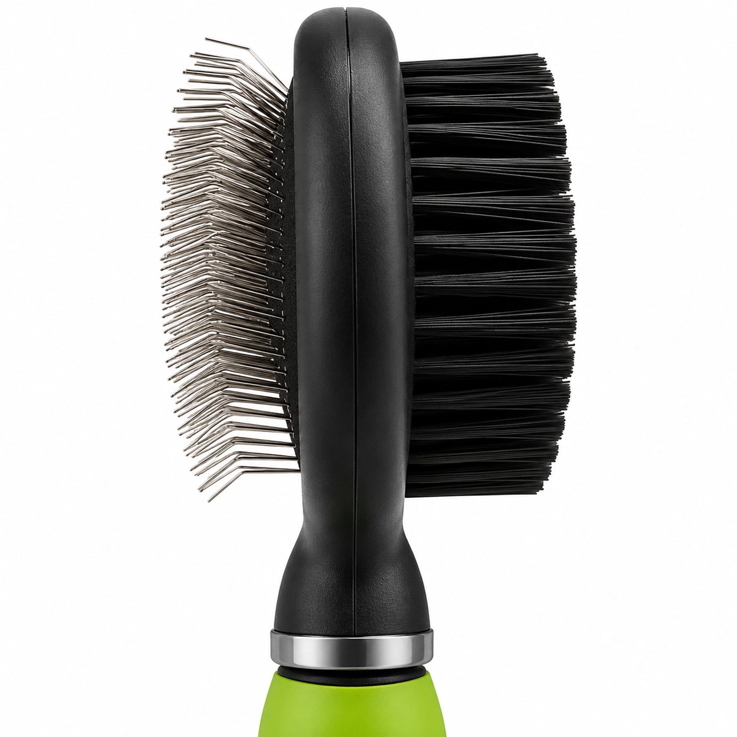Pet Life ® Flex Series 2-in-1 Dual-Sided Slicker and Bristle Grooming Pet Brush