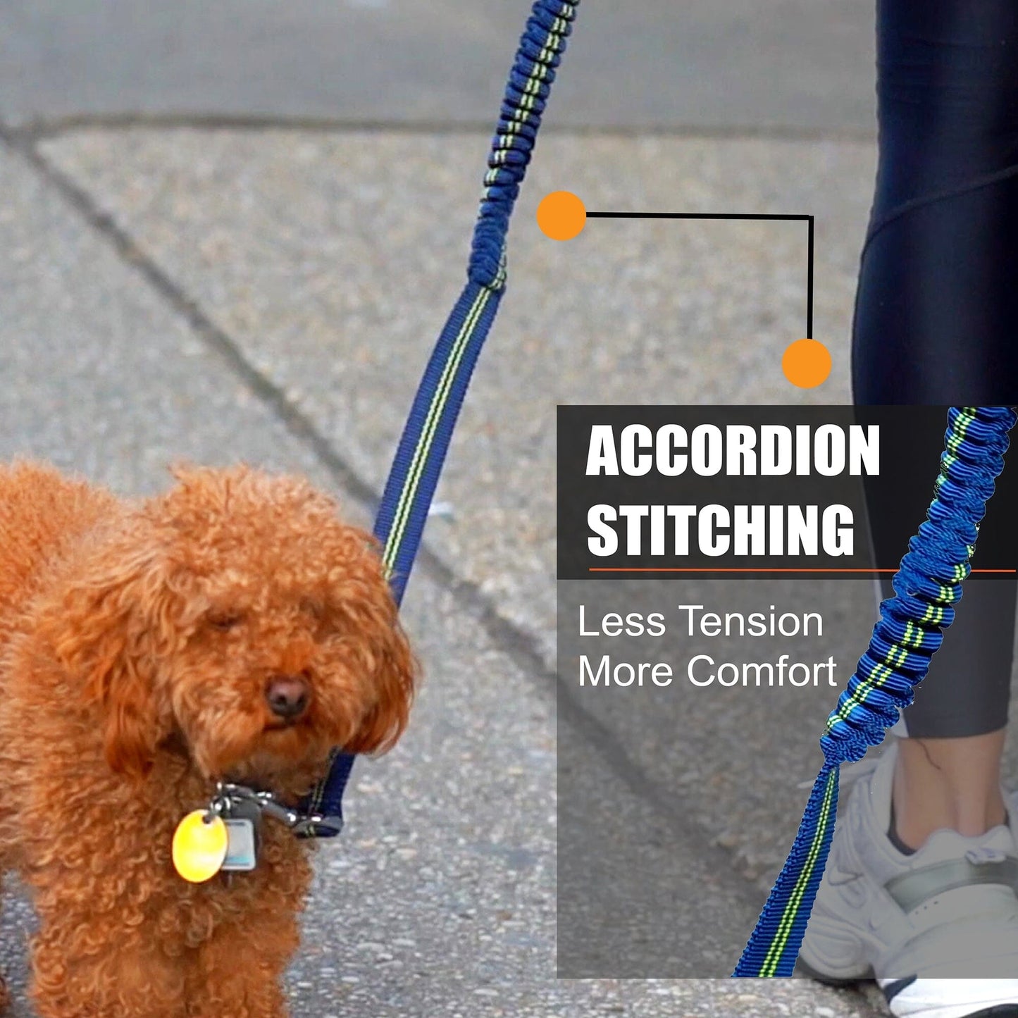 Pet Life ®  'Free-Fetcher' Hands Free Over-The-Shoulder Shock Absorbent Dog Leash