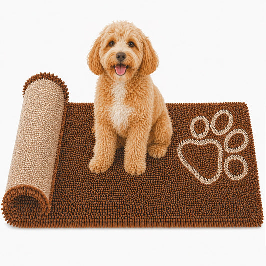 'Fuzzy' Quick-Drying Anti-Skid and Machine Washable Dog Mat