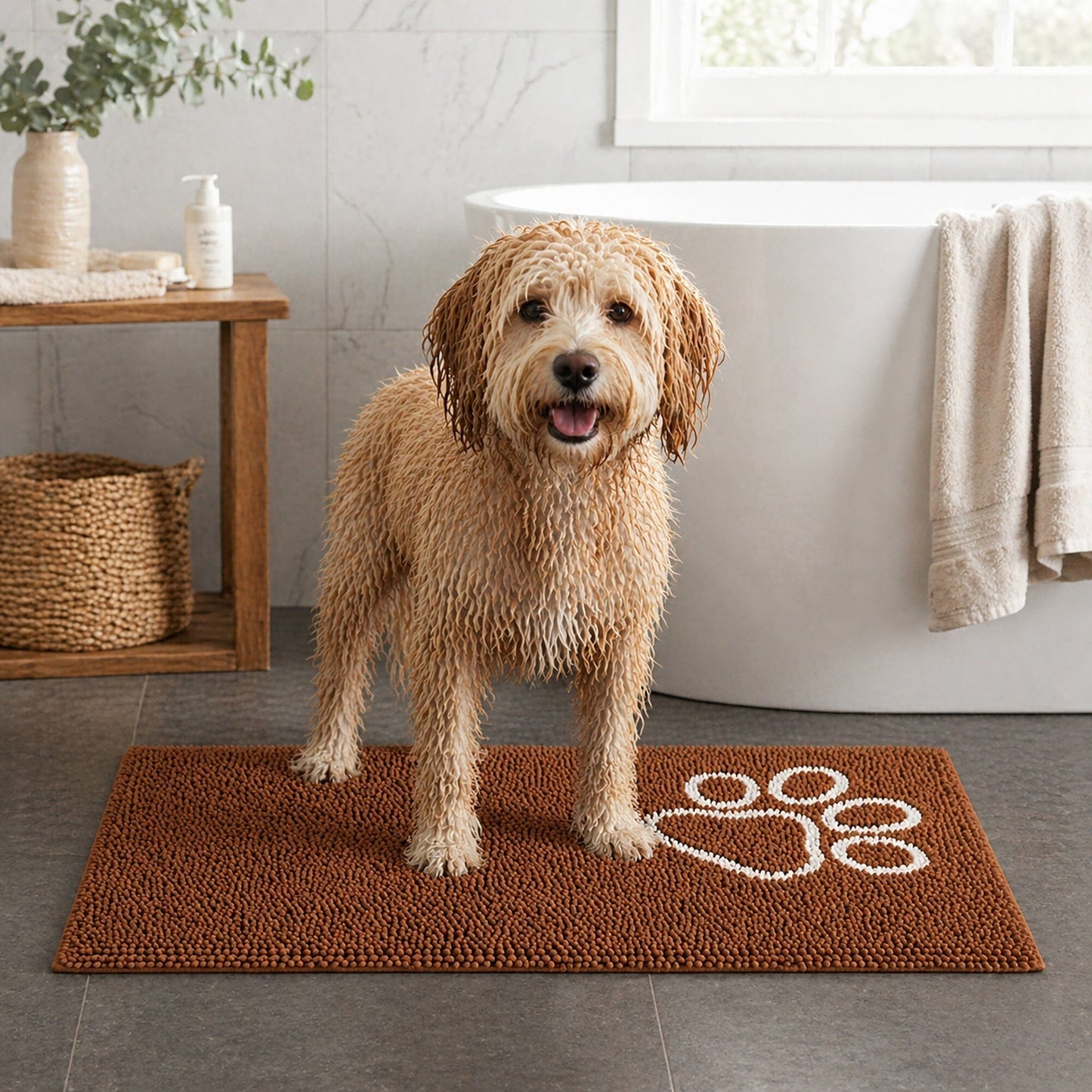 Pet Life ® 'Fuzzy' Quick-Drying Anti-Skid and Machine Washable Dog Mat