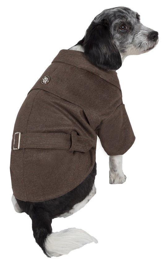 Pet Life ® 'Galore Back-Buckled' Fashion Wool Dog Jacket Coat - Main Feature View | Majestic Pet Kingdom