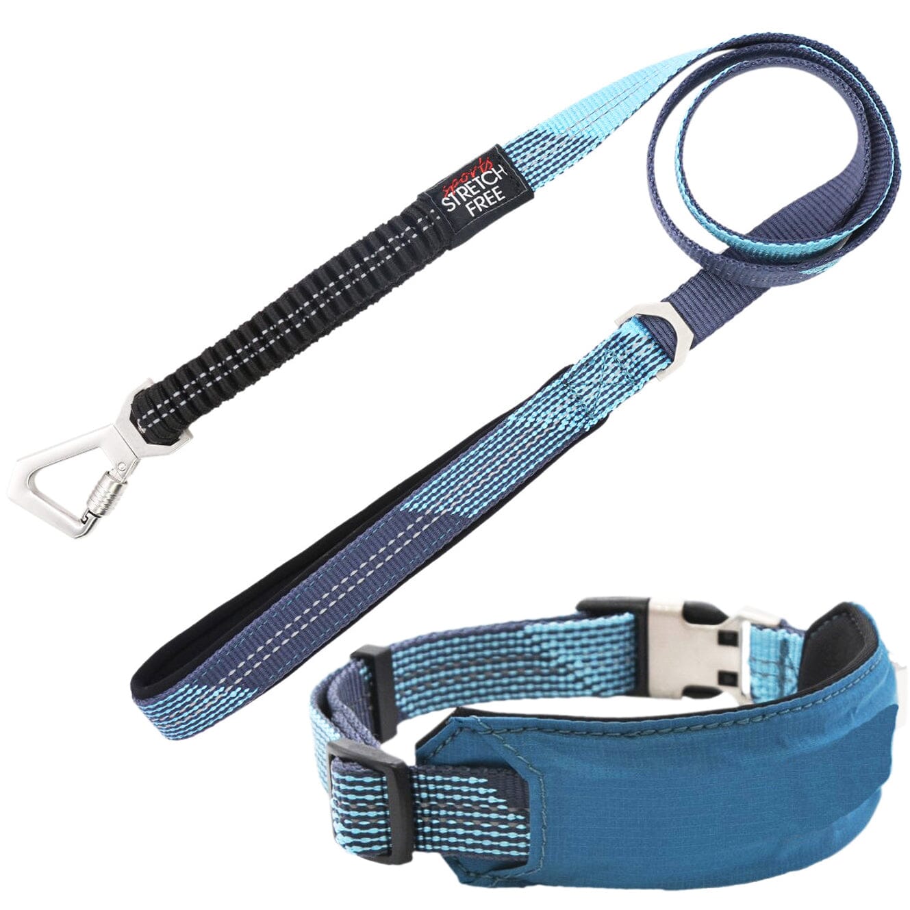 Pet Life ® 'Geo-prene' 2-in-1 Shock Absorbing Neoprene Padded Reflective Dog Leash and Collar