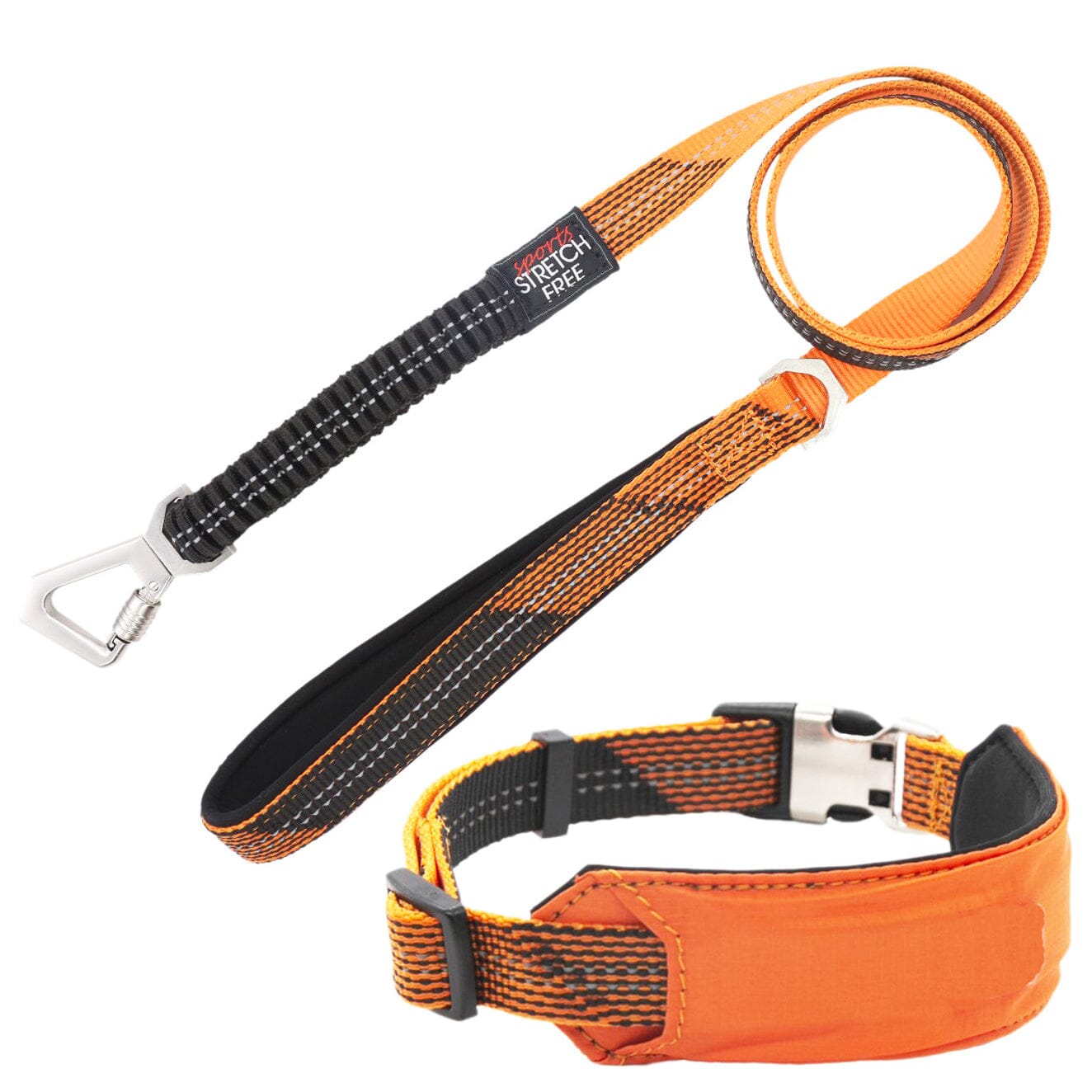 Pet Life ® 'Geo-prene' 2-in-1 Shock Absorbing Neoprene Padded Reflective Dog Leash and Collar