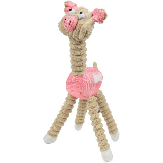 Dog Chew Toy Giraffe Cow Natural Jute Rope Squeaky Pet Chewer