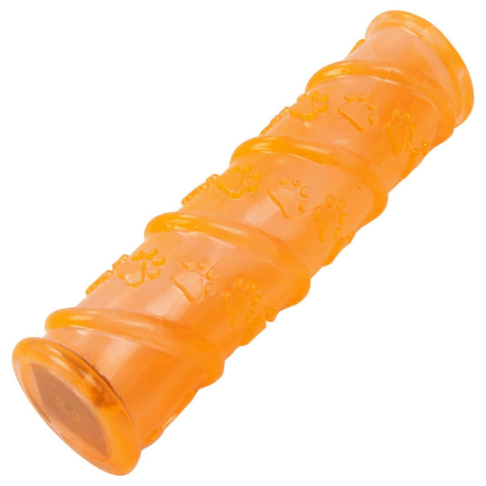Dog Chew Toy Glow-Stick TPR Rubber LED Light-Up Squeaky Chewer