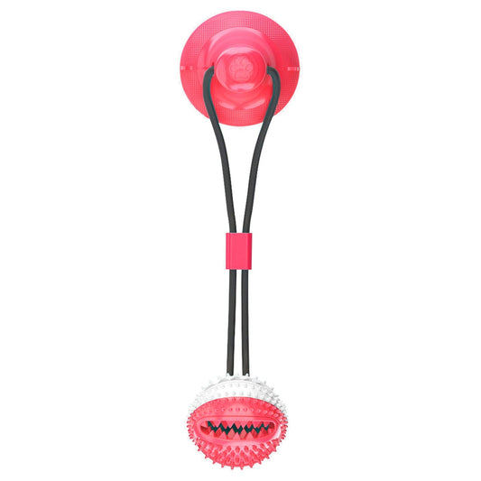 Dog Treat Toy Grip N Play Suction Cup Ball Dispensing Chewer