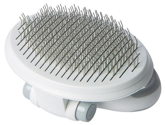 'Gyrater' Travel Self-Cleaning Swivel Grooming Slicker Pet Brush