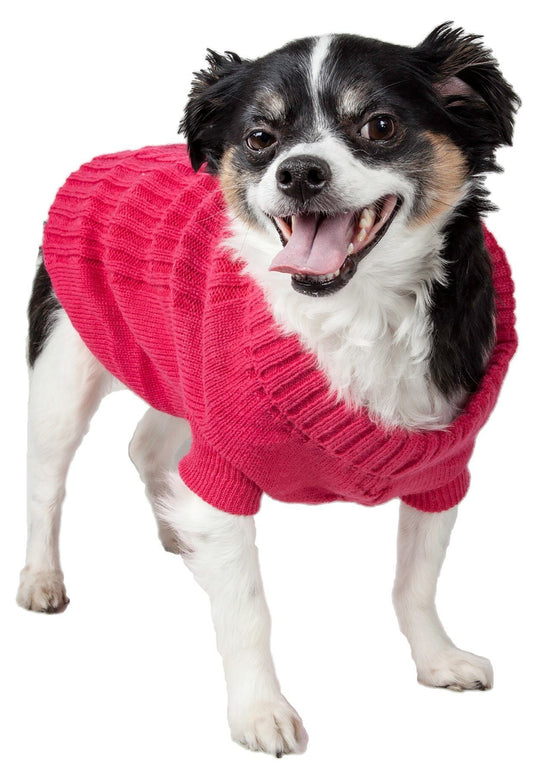Pet Life ® Heavy Cotton Rib-Collared Fashion Dog Sweater - Main Feature View | Majestic Pet Kingdom