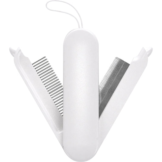 'JOYNE' Multi-Functional 2-in-1 Swivel Travel Grooming Comb and Deshedder