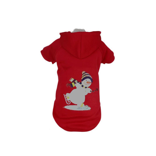 dog-snowman-costume-led-light-up-holiday-hooded-sweater-luxury-view-2 | Majestic Pet Kingdom