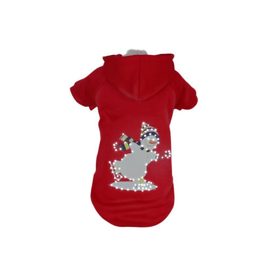 dog-snowman-costume-led-light-up-holiday-hooded-sweater-luxury-view-1 | Majestic Pet Kingdom