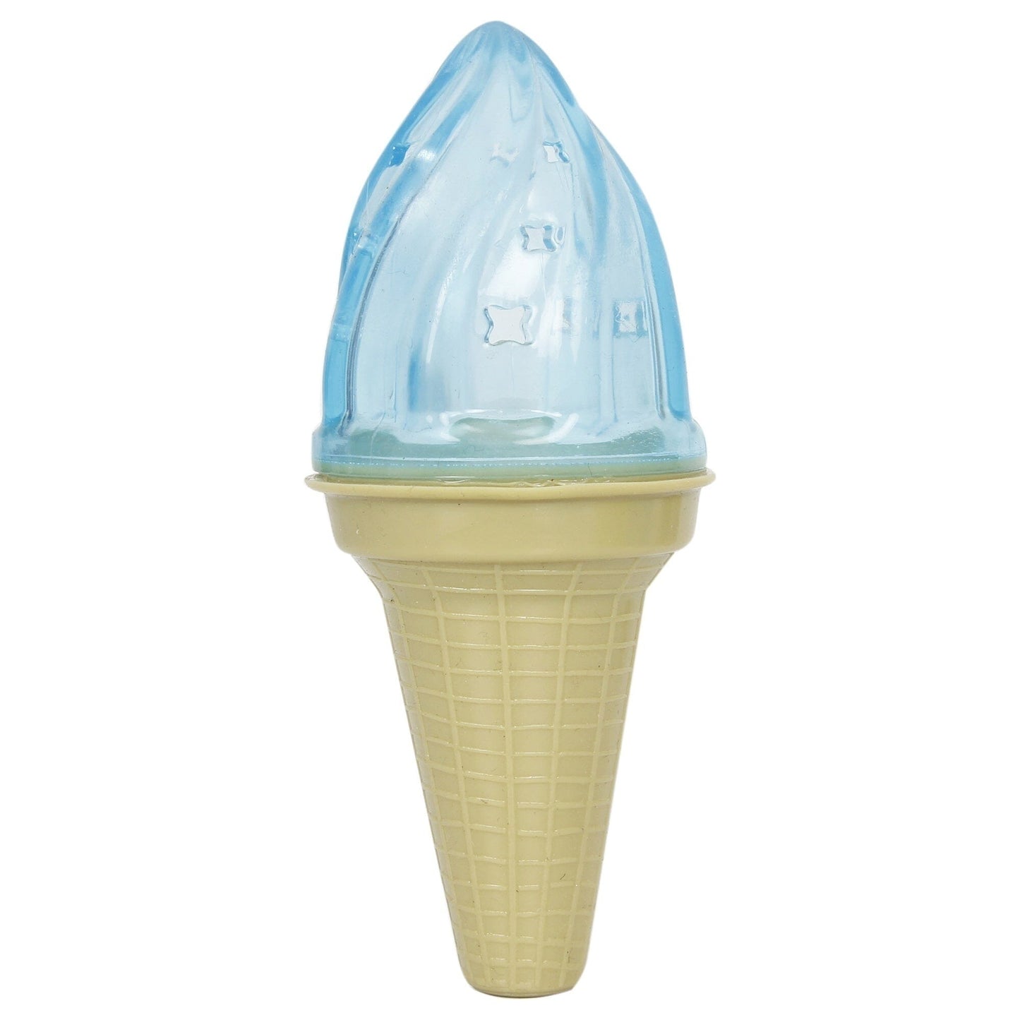 Pet Life ® 'Lick & Gnaw' Ice Cream Cone Freezable and Chewable Tossing Waterproof Floating Pet Dog Toy w/ Insertable Treat pocket
