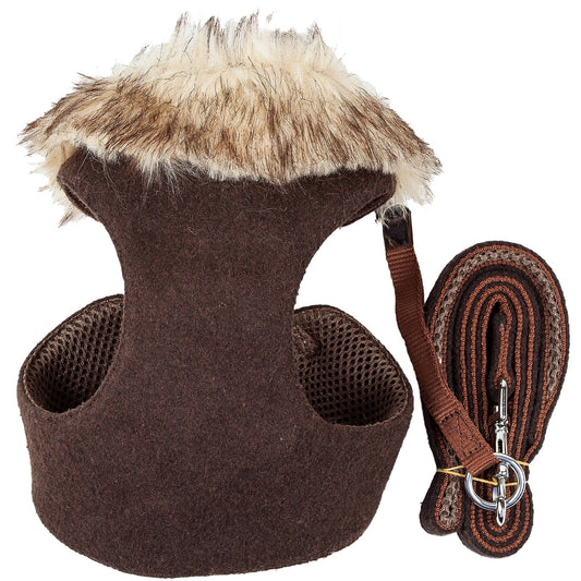 dog-fur-harness-leash-set-luxury-cheetah-detachable-collar-luxury-view-1 | Majestic Pet Kingdom