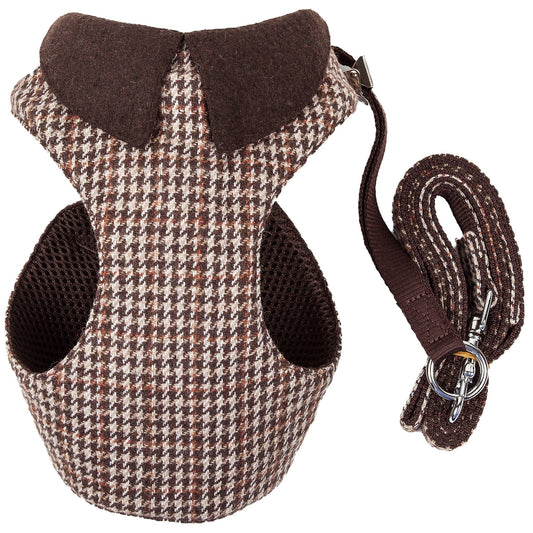 dog-harness-leash-set-luxury-plaid-adjustable-walking-luxury-view-1 | Majestic Pet Kingdom